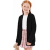 image:imageImily Bela Girls Cardigan Open Front Popcorn Knit Long Sleeve Sweaters Coat  Oversized Fuzzy Knit Outwear with Pockets Warm Winter CardigansBlack