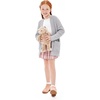 image:imageImily Bela Girls Cardigan Open Front Popcorn Knit Long Sleeve Sweaters Coat  Oversized Fuzzy Knit Outwear with Pockets Warm Winter CardigansGrey