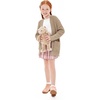 image:imageImily Bela Girls Cardigan Open Front Popcorn Knit Long Sleeve Sweaters Coat  Oversized Fuzzy Knit Outwear with Pockets Warm Winter CardigansKhaki