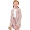 image:imageImily Bela Girls Cardigan Open Front Popcorn Knit Long Sleeve Sweaters Coat  Oversized Fuzzy Knit Outwear with Pockets Warm Winter CardigansPink