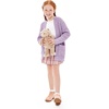 image:imageImily Bela Girls Cardigan Open Front Popcorn Knit Long Sleeve Sweaters Coat  Oversized Fuzzy Knit Outwear with Pockets Warm Winter CardigansPurple