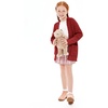 image:imageImily Bela Girls Cardigan Open Front Popcorn Knit Long Sleeve Sweaters Coat  Oversized Fuzzy Knit Outwear with Pockets Warm Winter CardigansRed