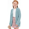image:imageImily Bela Girls Cardigan Open Front Popcorn Knit Long Sleeve Sweaters Coat  Oversized Fuzzy Knit Outwear with Pockets Warm Winter CardigansWathet