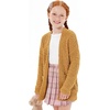 image:imageImily Bela Girls Cardigan Open Front Popcorn Knit Long Sleeve Sweaters Coat  Oversized Fuzzy Knit Outwear with Pockets Warm Winter CardigansYellow2