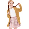 image:imageImily Bela Girls Cardigan Open Front Popcorn Knit Long Sleeve Sweaters Coat  Oversized Fuzzy Knit Outwear with Pockets Warm Winter CardigansYellow2