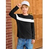 image:imageImily Bela Kids Boys Long Sleeve T Shirts Color Block 514 Years  CrewneckCasual LooseBasic TeesBlack