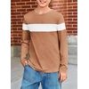 image:imageImily Bela Kids Boys Long Sleeve T Shirts Color Block 514 Years  CrewneckCasual LooseBasic TeesBrown