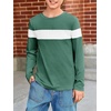 image:imageImily Bela Kids Boys Long Sleeve T Shirts Color Block 514 Years  CrewneckCasual LooseBasic TeesDark Green
