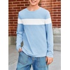 image:imageImily Bela Kids Boys Long Sleeve T Shirts Color Block 514 Years  CrewneckCasual LooseBasic TeesLight Blue