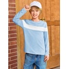 image:imageImily Bela Kids Boys Long Sleeve T Shirts Color Block 514 Years  CrewneckCasual LooseBasic TeesLight Blue