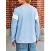 image:imageImily Bela Kids Boys Long Sleeve T Shirts Color Block 514 Years  CrewneckCasual LooseBasic TeesLight Blue