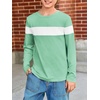 image:imageImily Bela Kids Boys Long Sleeve T Shirts Color Block 514 Years  CrewneckCasual LooseBasic TeesLight Green