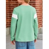 image:imageImily Bela Kids Boys Long Sleeve T Shirts Color Block 514 Years  CrewneckCasual LooseBasic TeesLight Green