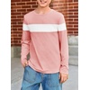 image:imageImily Bela Kids Boys Long Sleeve T Shirts Color Block 514 Years  CrewneckCasual LooseBasic TeesLight Pink
