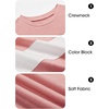 image:imageImily Bela Kids Boys Long Sleeve T Shirts Color Block 514 Years  CrewneckCasual LooseBasic TeesLight Pink
