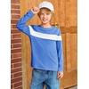image:imageImily Bela Kids Boys Long Sleeve T Shirts Color Block 514 Years  CrewneckCasual LooseBasic TeesRoyal Blue