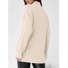 image:imageImily Bela Womens Cable Knit Half Zip Sweater Fall Oversized Pullover Tops  Quarter ZipCable KnitCollaredChunky KnitLong SleeveOversizedLoose FitBeige