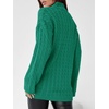 image:imageImily Bela Womens Cable Knit Half Zip Sweater Fall Oversized Pullover Tops  Quarter ZipCable KnitCollaredChunky KnitLong SleeveOversizedLoose FitDark Green