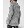 image:imageImily Bela Womens Cable Knit Half Zip Sweater Fall Oversized Pullover Tops  Quarter ZipCable KnitCollaredChunky KnitLong SleeveOversizedLoose FitGrey