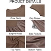 image:imageImily Bela Womens Casual Cap Sleeve Midi Dress  Crewneck Swing Flowy Empire Waist Summer 2025 TrendyDark Khaki