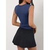 image:imageImily Bela Womens Sexy Plunge Deep V Neck Going Out Tank Top Summer Sleeveless Slim Fitted Workout Tops Navy Blue