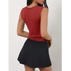 image:imageImily Bela Womens Sexy Plunge Deep V Neck Going Out Tank Top Summer Sleeveless Slim Fitted Workout Tops Wine Red