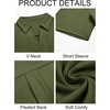 image:imageImily Bela Womens Short Sleeve Polo Shirts V Neck Collared TopsArmy Green