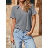 image:imageImily Bela Womens Short Sleeve Polo Shirts V Neck Collared TopsDark Gray