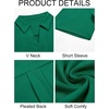image:imageImily Bela Womens Short Sleeve Polo Shirts V Neck Collared TopsDark Green