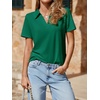 image:imageImily Bela Womens Short Sleeve Polo Shirts V Neck Collared TopsDark Green