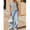 image:imageImily Bela Womens Short Sleeve Polo Shirts V Neck Collared TopsLight Gray