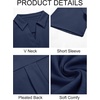 image:imageImily Bela Womens Short Sleeve Polo Shirts V Neck Collared TopsNavy
