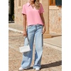 image:imageImily Bela Womens Short Sleeve Polo Shirts V Neck Collared TopsPink