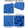 image:imageImily Bela Womens Short Sleeve Polo Shirts V Neck Collared TopsRoyal
