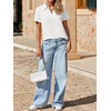 image:imageImily Bela Womens Short Sleeve Polo Shirts V Neck Collared TopsWhite