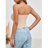 image:imageImily Bela Womens Summer Strapless Tube Tops Y2K Going Out Fitted Shirts  BandeauClubwearSoft Stretchy Basic Casual CamiSpring Summer Fall OfficeApricot