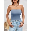 image:imageImily Bela Womens Summer Strapless Tube Tops Y2K Going Out Fitted Shirts  BandeauClubwearSoft Stretchy Basic Casual CamiSpring Summer Fall OfficeBlue