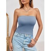 image:imageImily Bela Womens Summer Strapless Tube Tops Y2K Going Out Fitted Shirts  BandeauClubwearSoft Stretchy Basic Casual CamiSpring Summer Fall OfficeBlue
