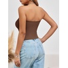 image:imageImily Bela Womens Summer Strapless Tube Tops Y2K Going Out Fitted Shirts  BandeauClubwearSoft Stretchy Basic Casual CamiSpring Summer Fall OfficeBrown