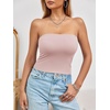 image:imageImily Bela Womens Summer Strapless Tube Tops Y2K Going Out Fitted Shirts  BandeauClubwearSoft Stretchy Basic Casual CamiSpring Summer Fall OfficePink