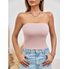 image:imageImily Bela Womens Summer Strapless Tube Tops Y2K Going Out Fitted Shirts  BandeauClubwearSoft Stretchy Basic Casual CamiSpring Summer Fall OfficePink
