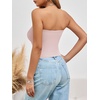 image:imageImily Bela Womens Summer Strapless Tube Tops Y2K Going Out Fitted Shirts  BandeauClubwearSoft Stretchy Basic Casual CamiSpring Summer Fall OfficePink