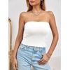 image:imageImily Bela Womens Summer Strapless Tube Tops Y2K Going Out Fitted Shirts  BandeauClubwearSoft Stretchy Basic Casual CamiSpring Summer Fall OfficeWhite