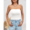 image:imageImily Bela Womens Summer Strapless Tube Tops Y2K Going Out Fitted Shirts  BandeauClubwearSoft Stretchy Basic Casual CamiSpring Summer Fall OfficeWhite