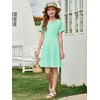 image:imageImily Bela Girls Summer Short Sleeve Dress 514 Years  A Line Swing Basic Skater Twirl Party DressesMint