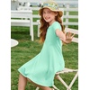 image:imageImily Bela Girls Summer Short Sleeve Dress 514 Years  A Line Swing Basic Skater Twirl Party DressesMint