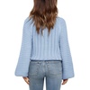 image:imageImily Bela Girls Sweaters Kids Casual Bell Sleeve Knit Pullover Jumper Tops  Mock Neck Balloon Sleeve Fall Winter Knit Sweater 514 YearsBlue
