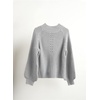 image:imageImily Bela Girls Sweaters Kids Casual Bell Sleeve Knit Pullover Jumper Tops  Mock Neck Balloon Sleeve Fall Winter Knit Sweater 514 YearsGrey