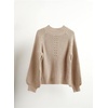 image:imageImily Bela Girls Sweaters Kids Casual Bell Sleeve Knit Pullover Jumper Tops  Mock Neck Balloon Sleeve Fall Winter Knit Sweater 514 YearsKhaki