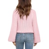 image:imageImily Bela Girls Sweaters Kids Casual Bell Sleeve Knit Pullover Jumper Tops  Mock Neck Balloon Sleeve Fall Winter Knit Sweater 514 YearsPink